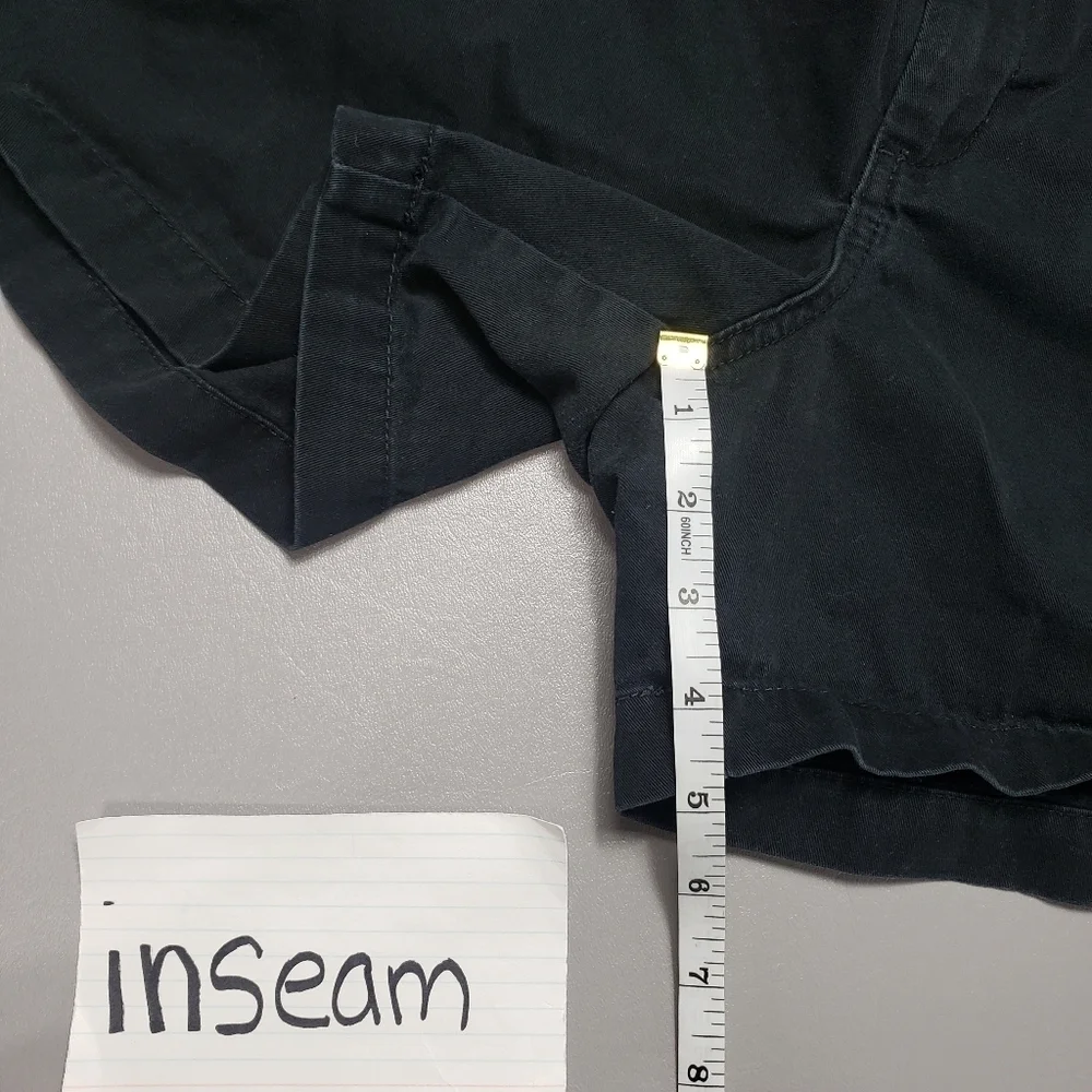 merona solid black shorts women's size 12